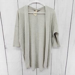 Evereve Allison Joy Small Slouchy Knit Long Sleeve Open Front Cardigan